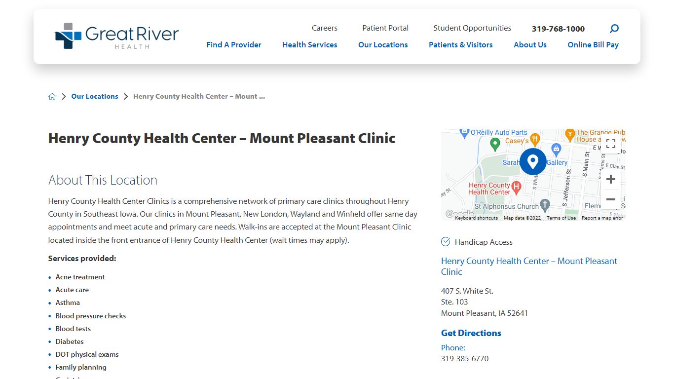 Henry County Health Center – Mount Pleasant Clinic